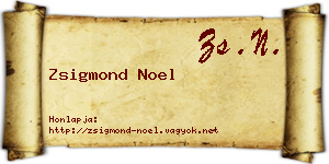 Zsigmond Noel névjegykártya